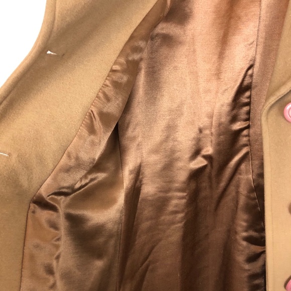 Jay Wool Cashmere Mid Length Camel Coat Sz 10 - Picture 9 of 10